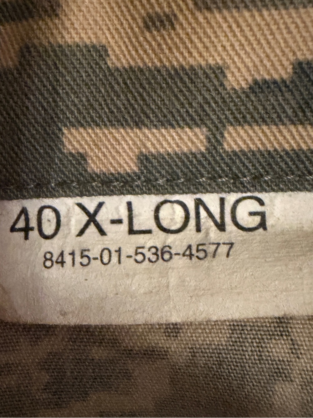 US Air Force Utility Coat Mens 40 XLong ABU Camouflage Field Jacket - Picture 3 of 10